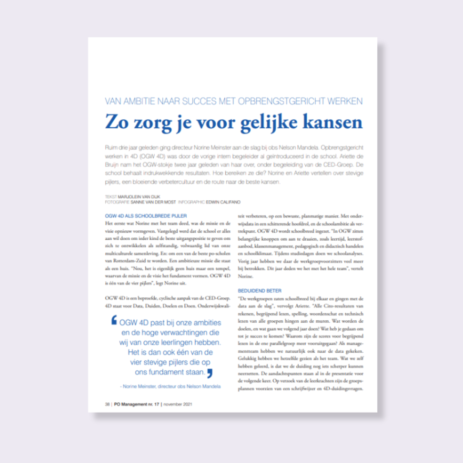 OGW4 D Primair onderwijs